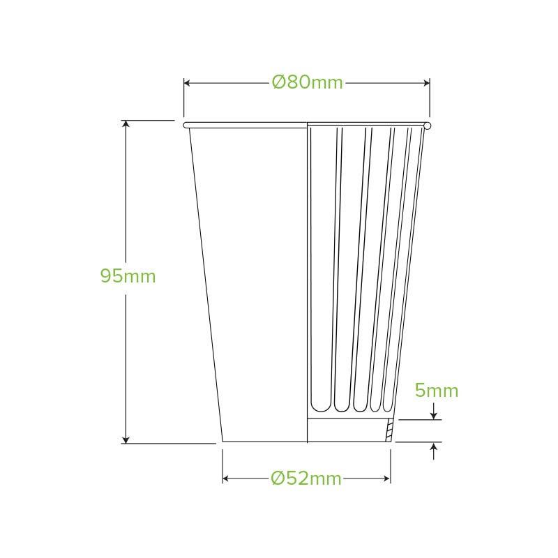255ml / 8oz (80mm) Stone Double Wall BioCup 2