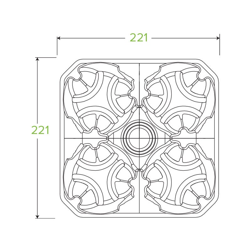 4-Cup Pulp BioCup Tray 2