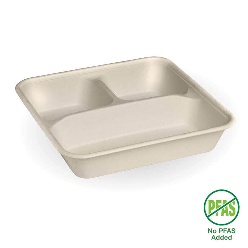3-Compartment Natural Plant Fibre Takeaway Base 1