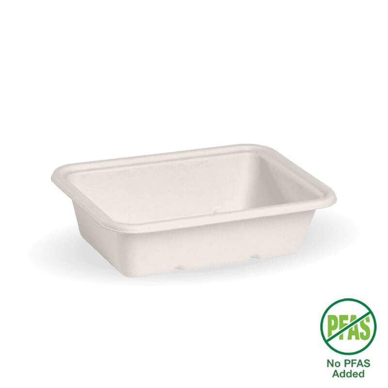 600ml White Plant Fibre Takeaway Base 1