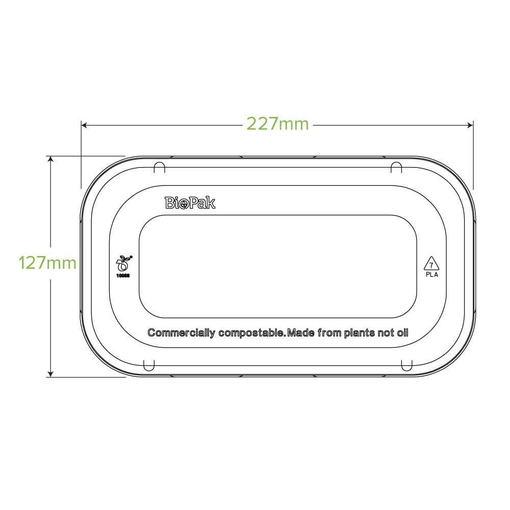 750 & 1,000ml PLA Takeaway Lid 2