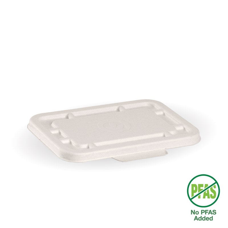 500ml & 600ml White Plant Fibre Takeaway Lid 1