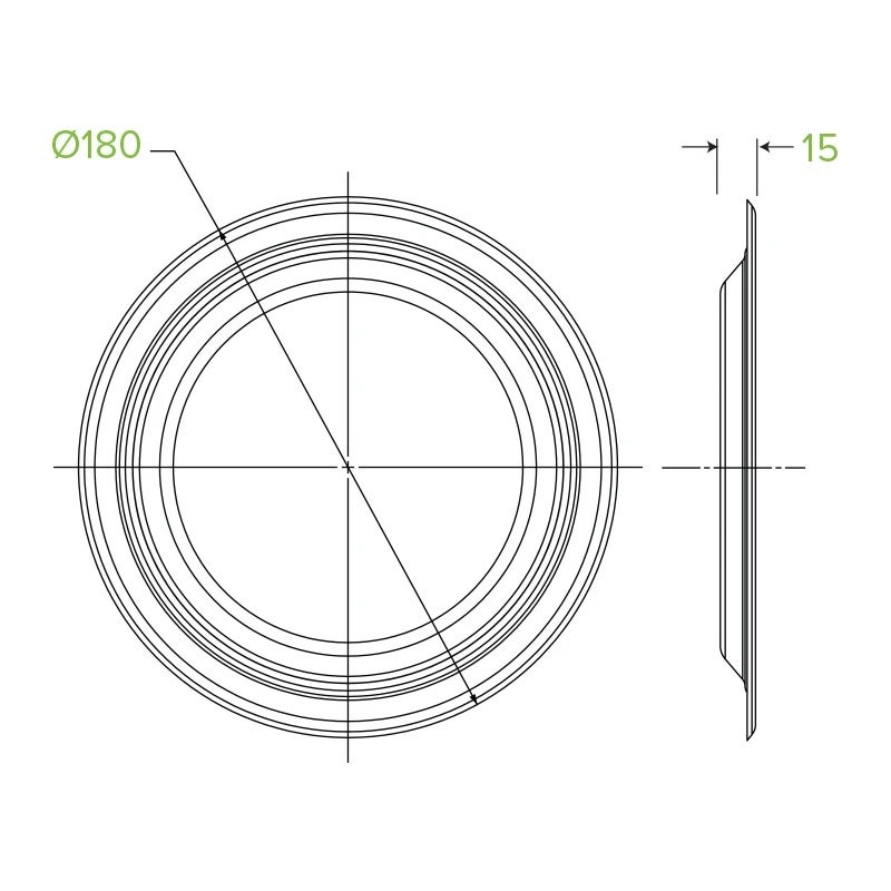 18cm / 7" Round Plant Fibre Plate 2