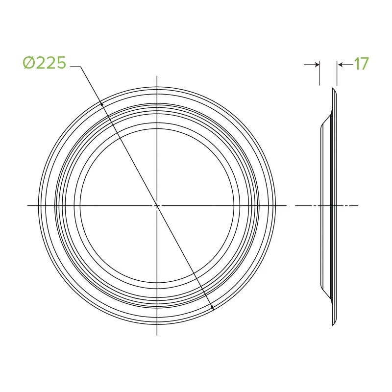 23cm / 9" Round Plant Fibre Plates 2