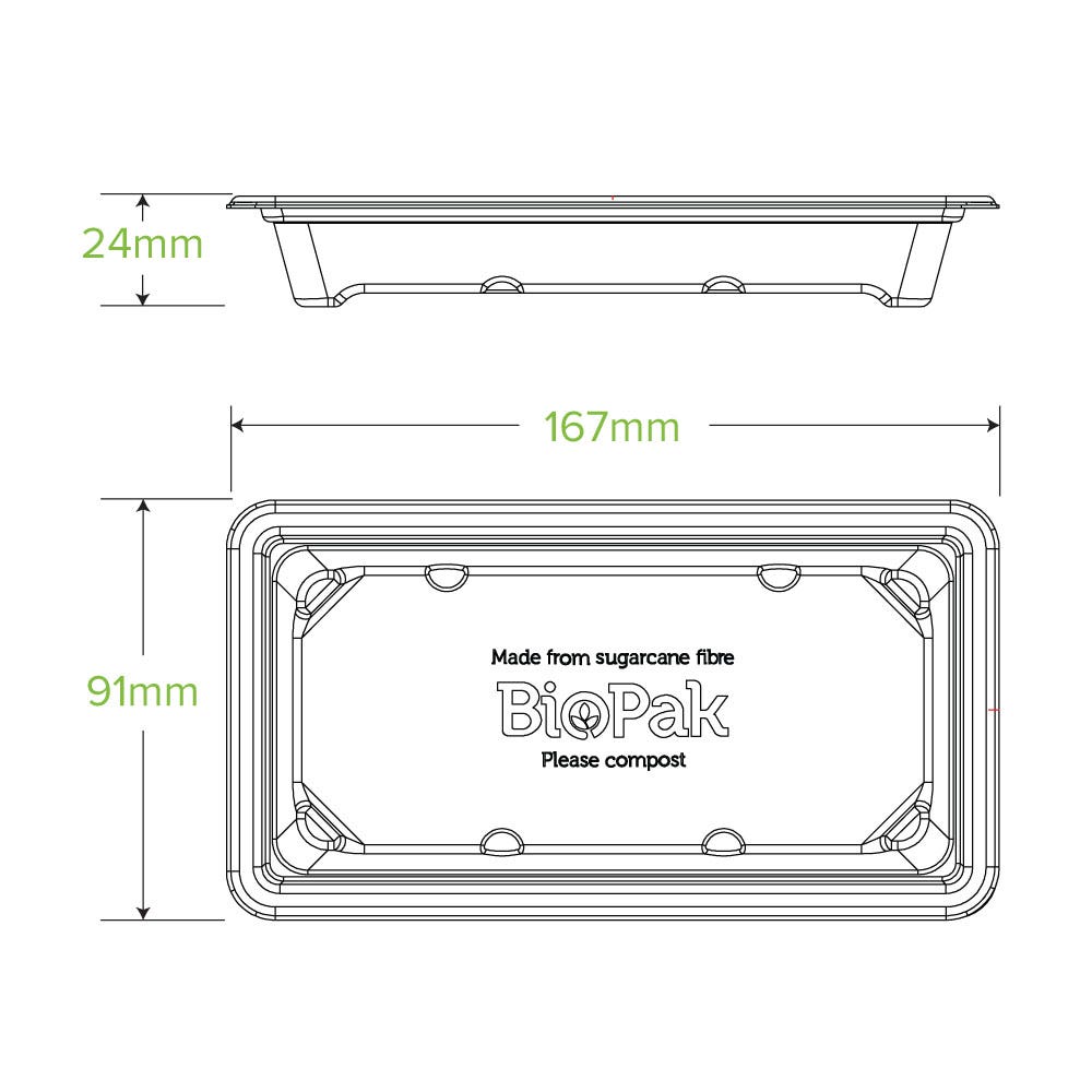 Small Plant Fibre Sushi Tray 2