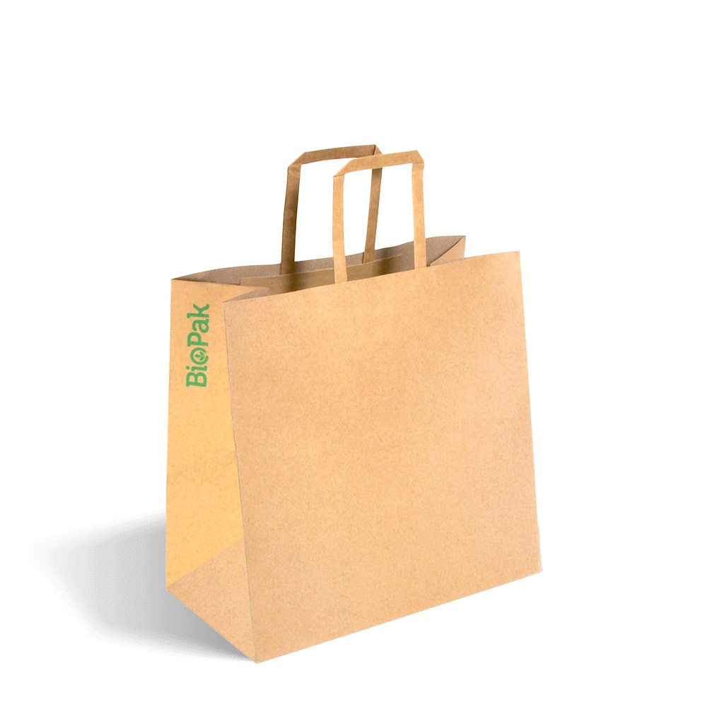 280x150x275mm Small Flat Handle Kraft Paper Bags 1