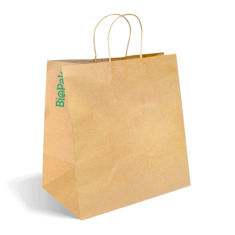 355x220x370mm Jumbo Twist Handle Kraft Paper Bags 1