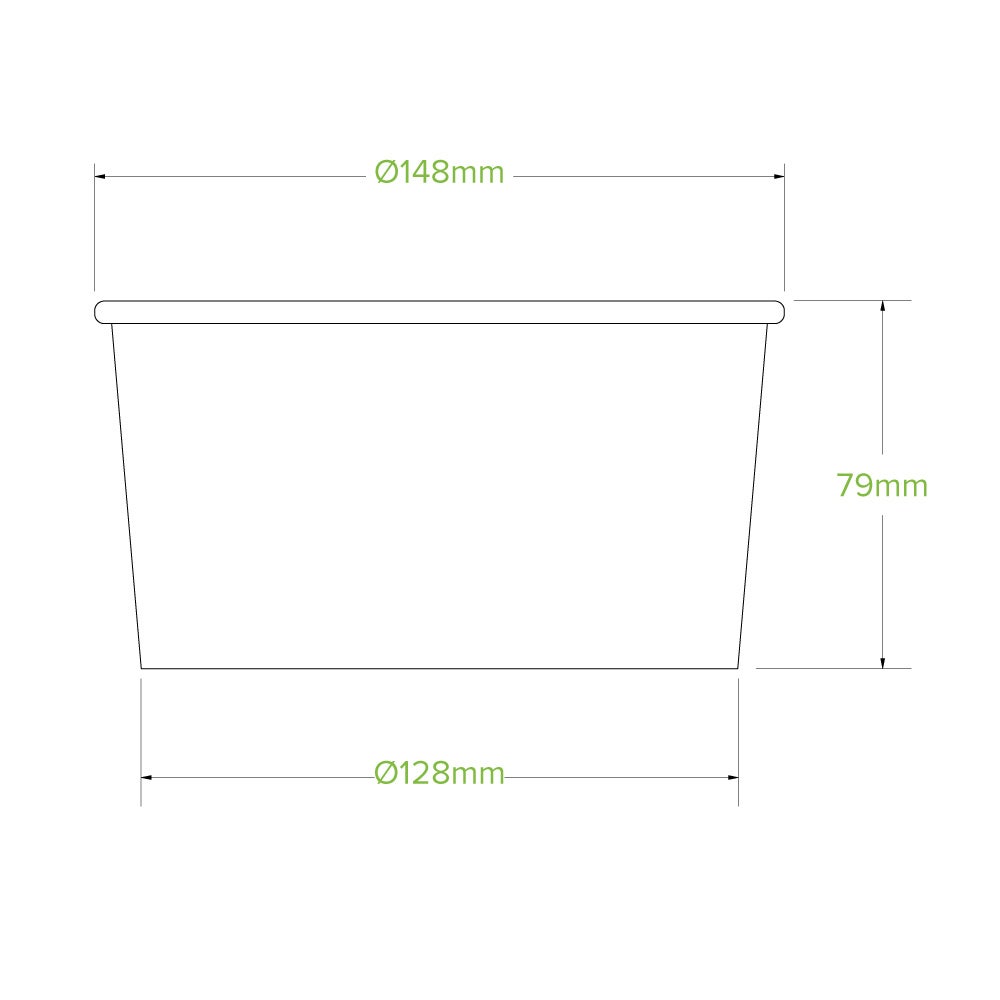 1,000ml Large Kraft BioBowl 2