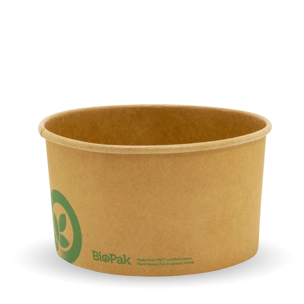 1,000ml Large Kraft BioBowl 1