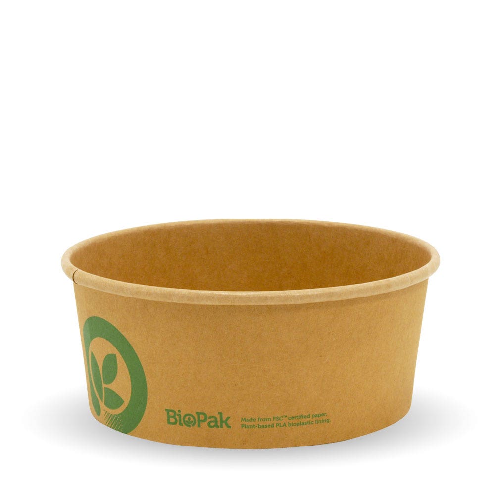 750ml Medium Kraft BioBowl 1