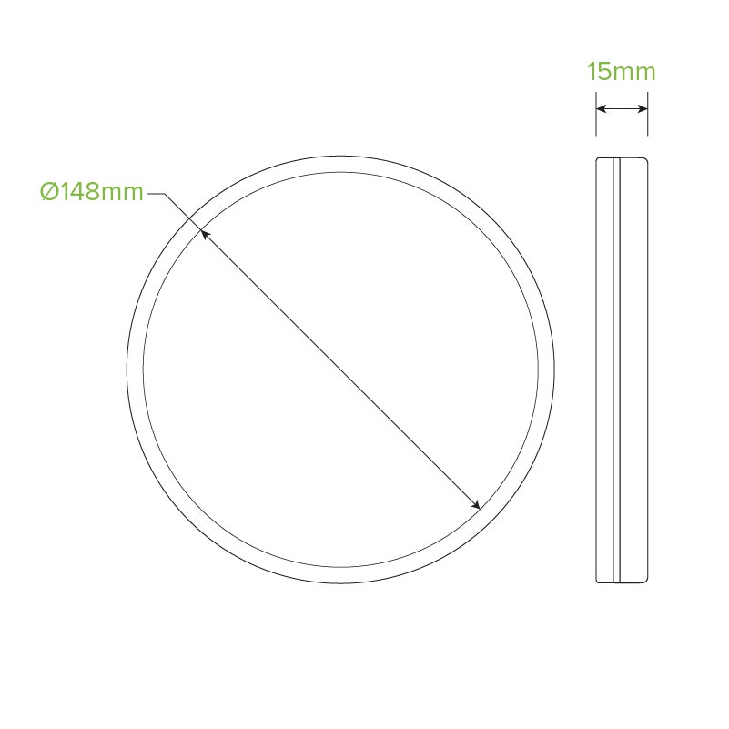 500-1,000ml Paper White BioBowl Lid 2