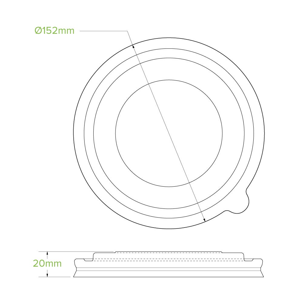 500-1,000ml PLA BioBowl lid 2