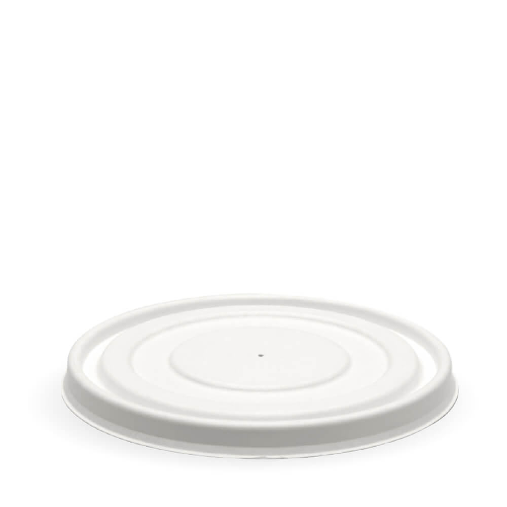 500-1,000ml White Plant Fibre BioBowl Lid