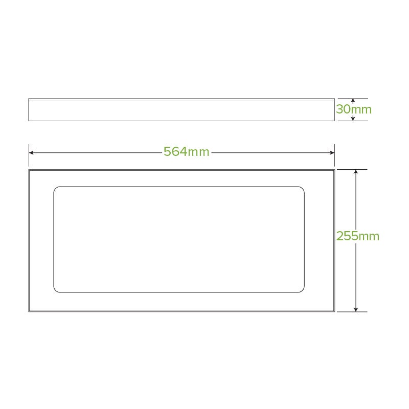 Large BioBoard Catering Tray PLA Window Lid 2