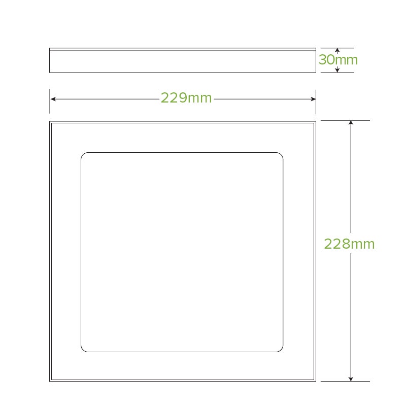 Small BioBoard Catering Tray PLA Window Lid 2