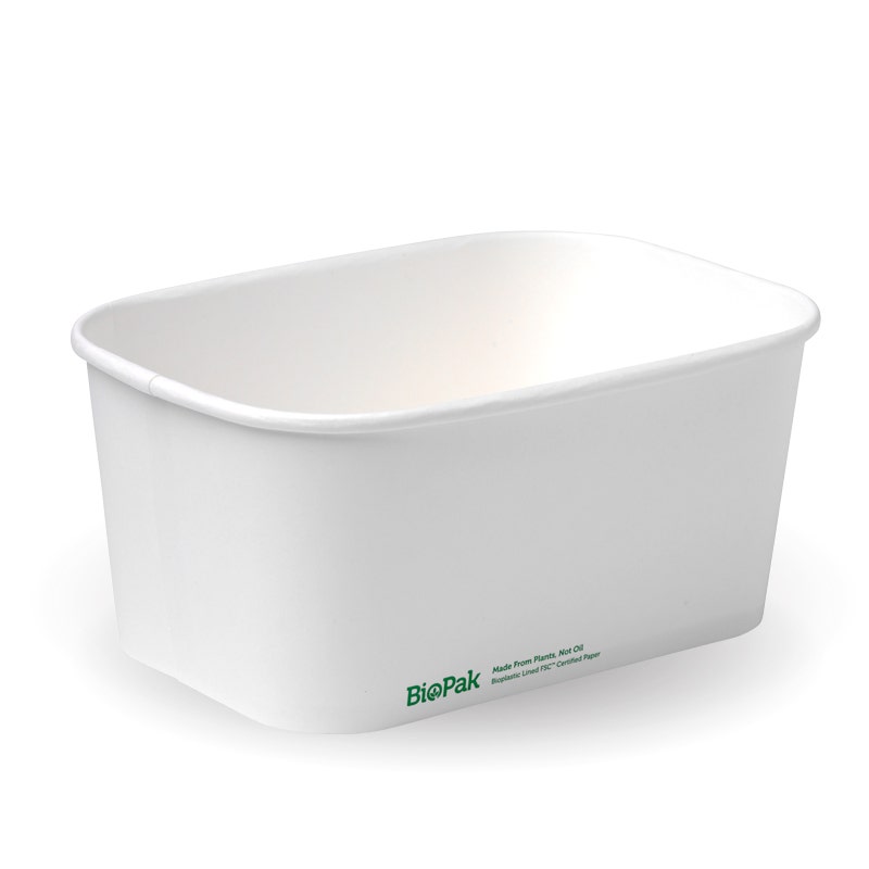 1,000ml White BioBoard Takeaway Base 1