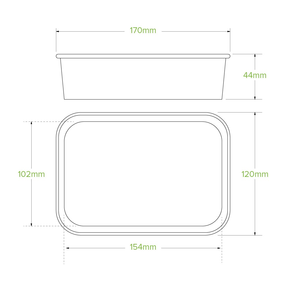 500ml White BioBoard Takeaway Base 2