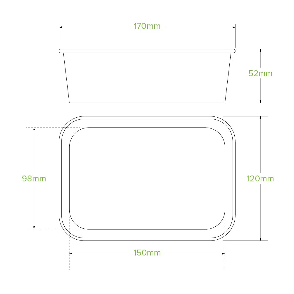 650ml White BioBoard Takeaway Base 2
