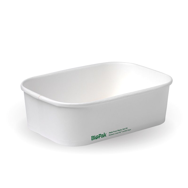 650ml White BioBoard Takeaway Base 1