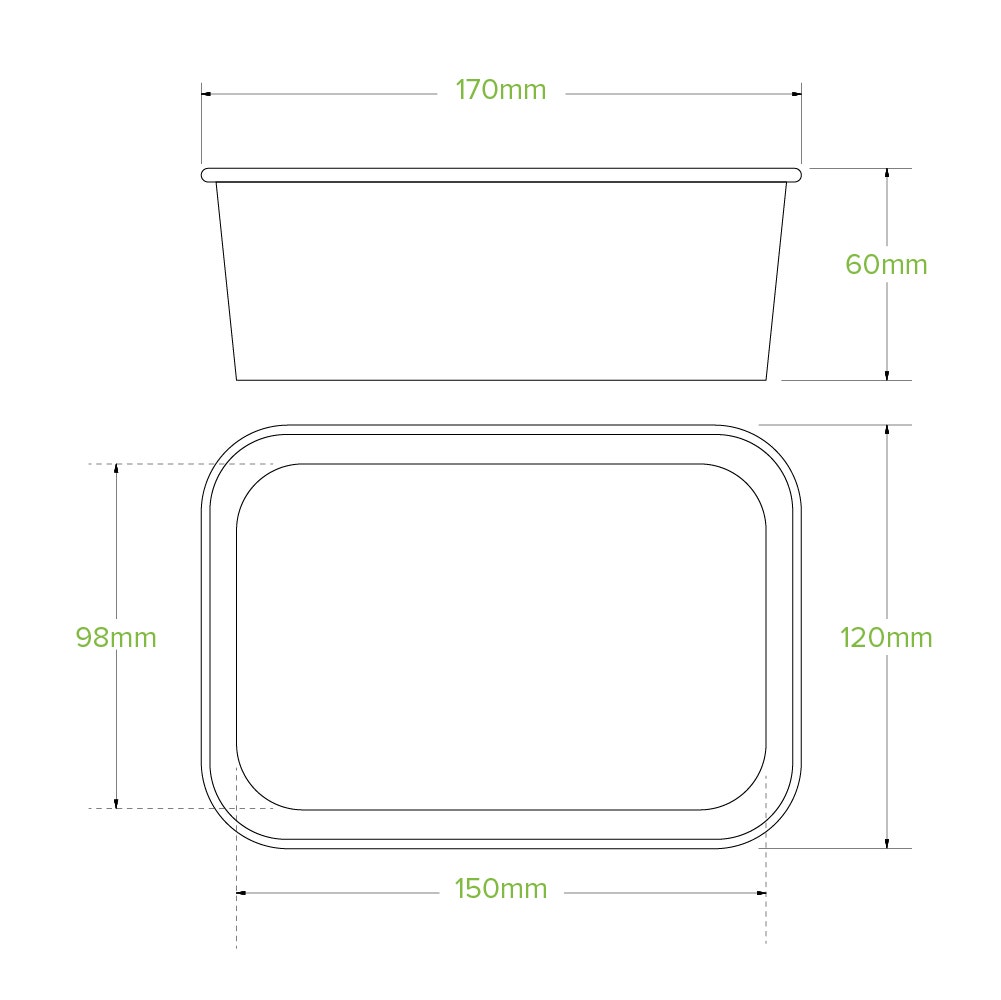 750ml Kraft BioBoard Takeaway Base 2