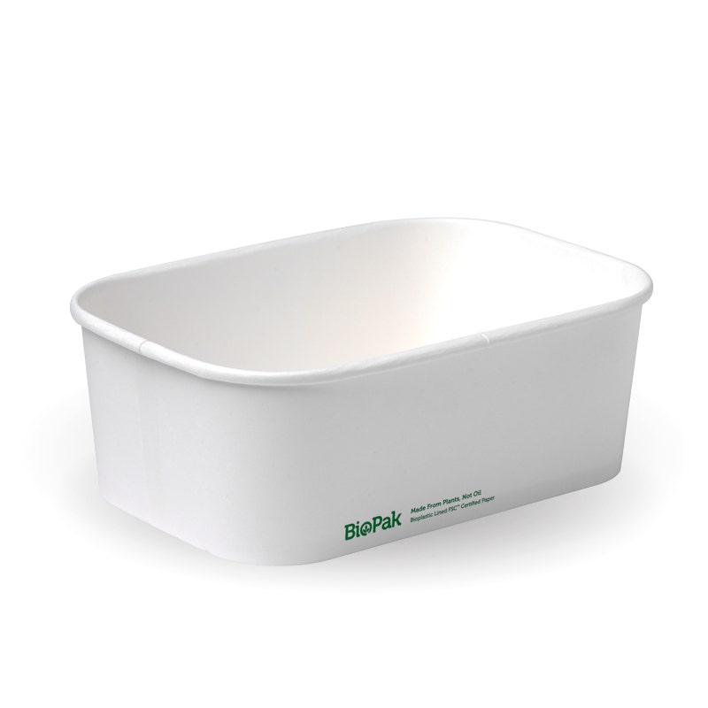 750ml White BioBoard Takeaway Base 1