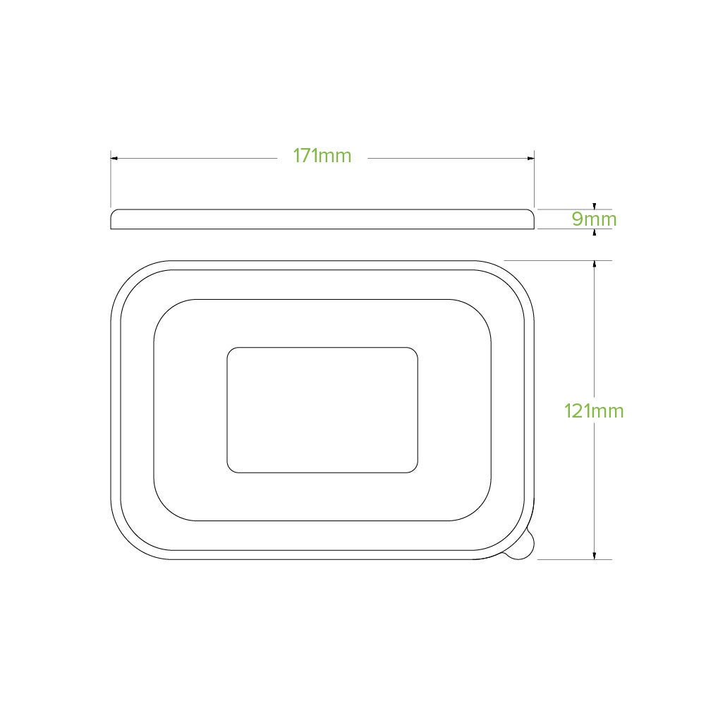 500-1,000ml CPLA BioBoard Takeaway Lid 2