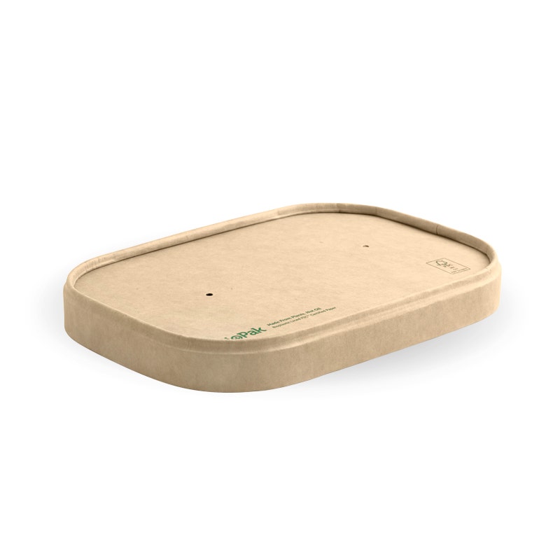 500-1,000ml Kraft Paper BioBoard Takeaway Lid 1
