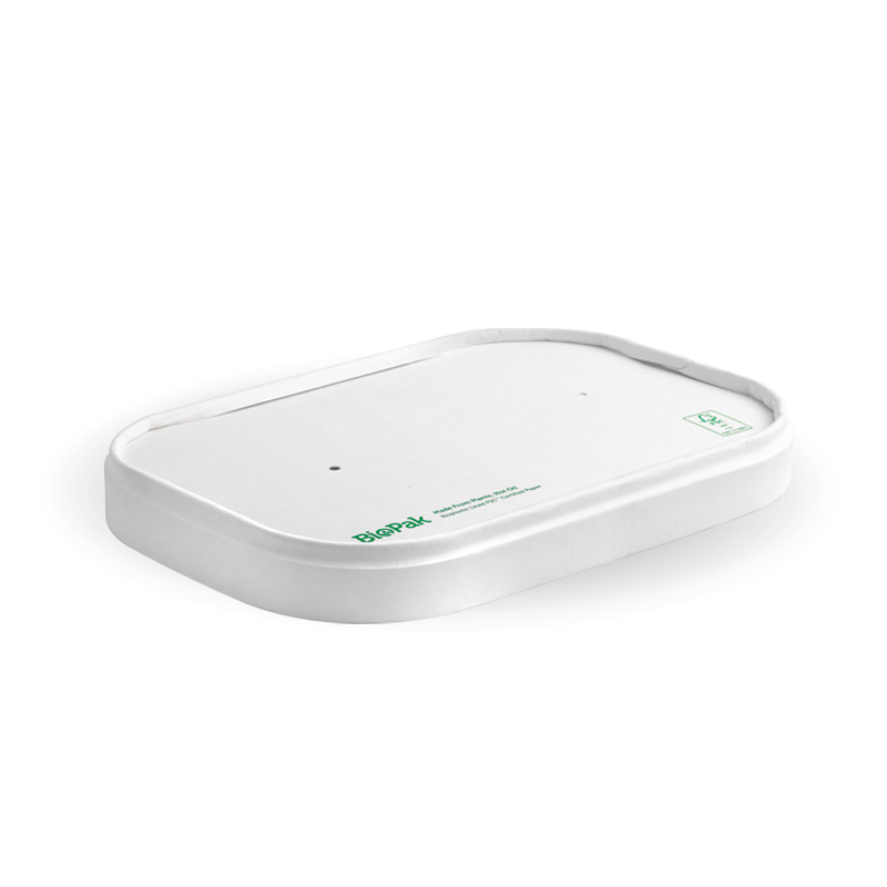 500-1,000ml White Paper BioBoard Takeaway Lid 1