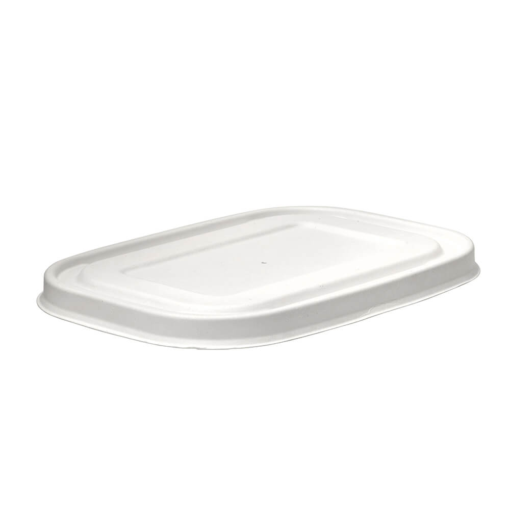 500-1,000ml White Plant Fibre Takeaway Lid