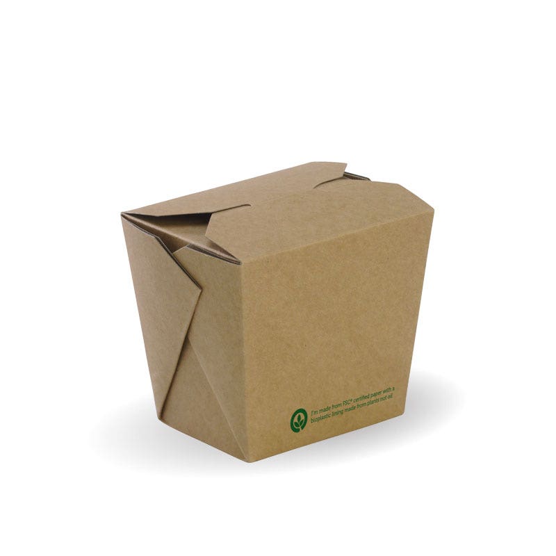 480ml / 16oz BioBoard Noodle Box 1