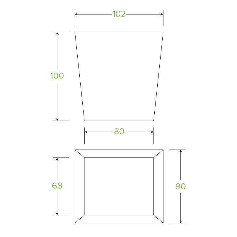 780ml / 26oz BioBoard Noodle Box 2