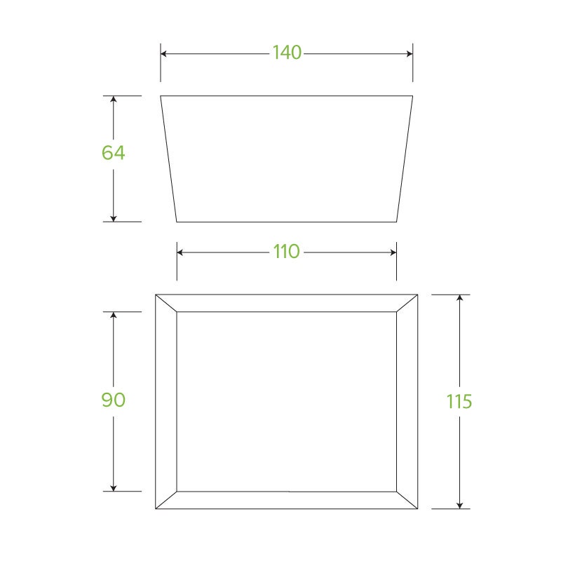 Small BioBoard Lunch Box With Window 2