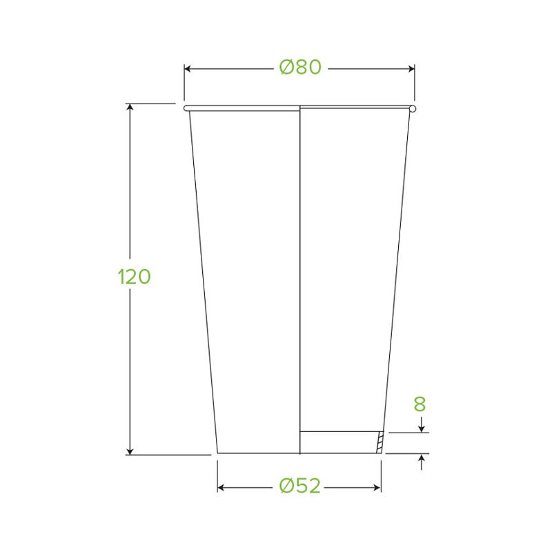 350ml / 12oz (80mm) Art Series Single Wall BioCup 2