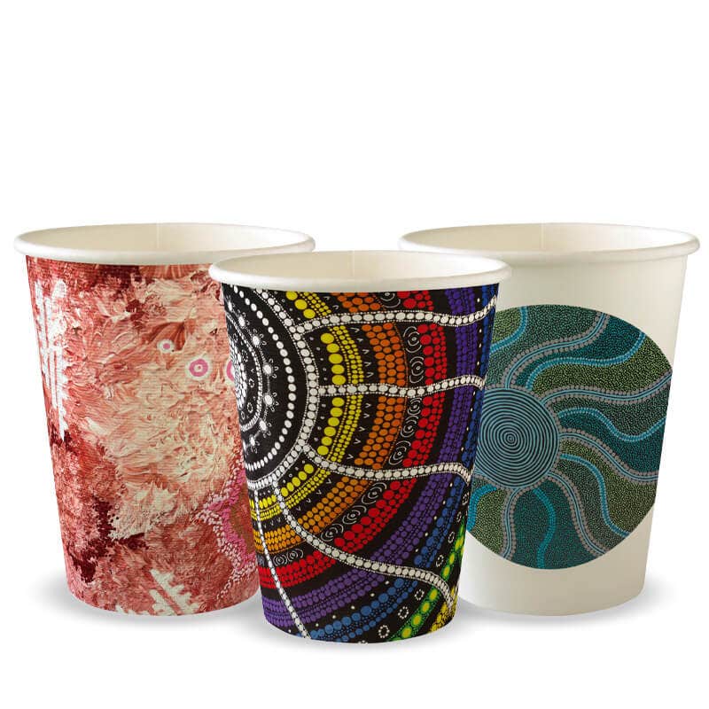 390ml / 12oz (90mm) Indigenous Art Series Single Wall BioCup