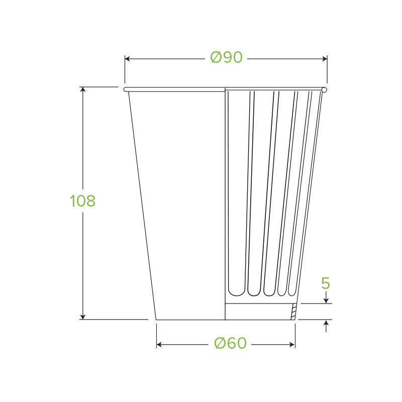 390ml / 12oz (90mm) Art Series Double Wall BioCup 2