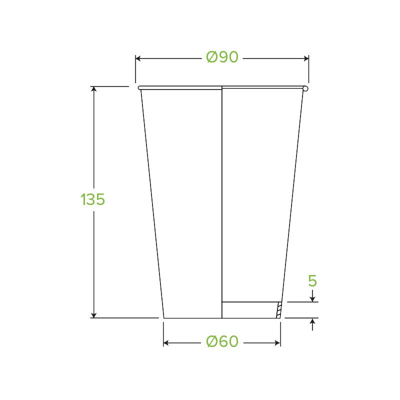 510ml / 16oz (90mm) Art Series Single Wall BioCup 2
