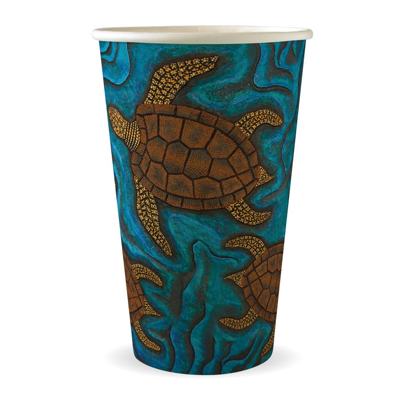 510ml / 16oz (90mm) Indigenous Art Single Wall BioCup