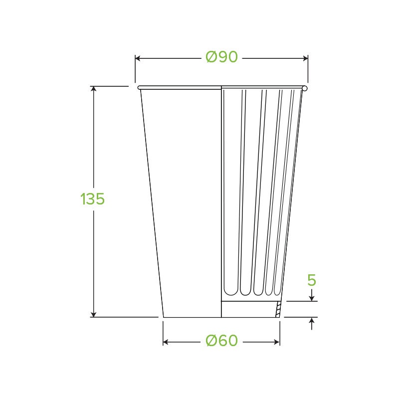 460ml / 16oz (90mm) Art Series Double Wall BioCup 2
