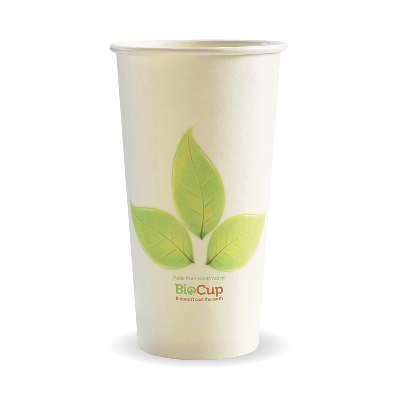 595ml / 20oz (90mm) Leaf Single Wall BioCup 1
