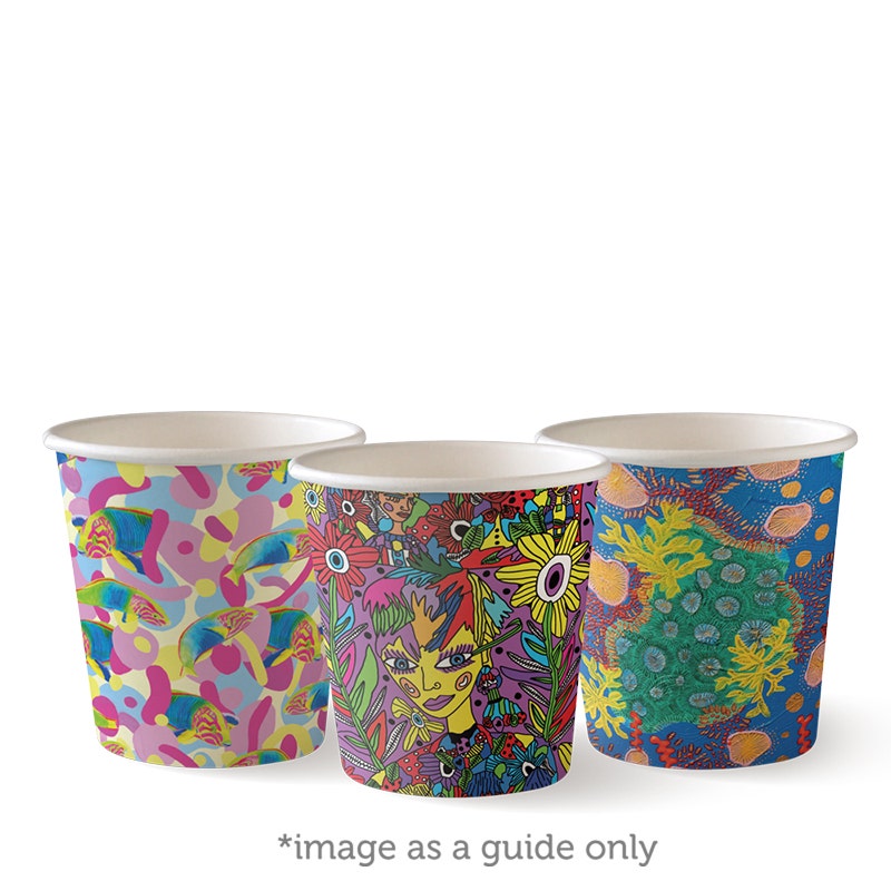 120ml / 4oz (63mm) Art Series Single Wall BioCup 1