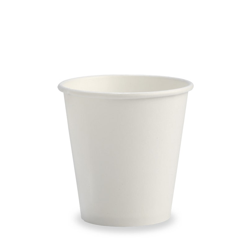 230ml / 6oz (80mm) White Single Wall BioCup 1