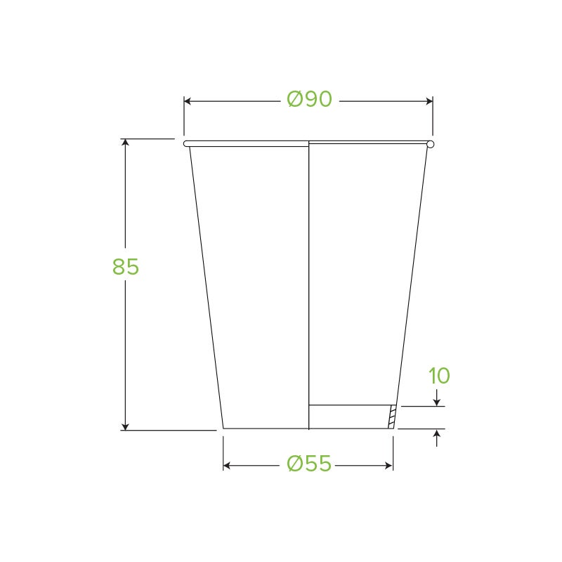 280ml / 8oz (90mm) Art Series Single Wall BioCup 2