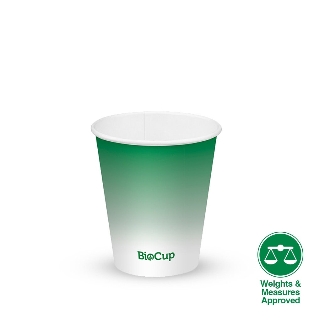 300ml / 10oz (90mm) Green Cold Paper BioCup 1