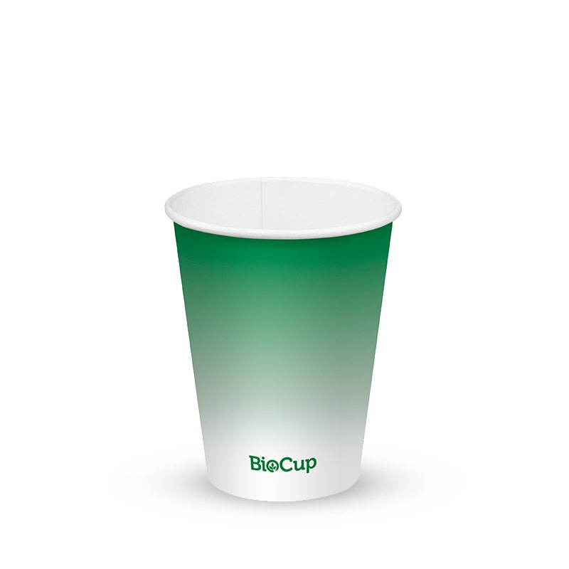 390ml / 12oz (90mm) Green Cold Paper BioCup 1