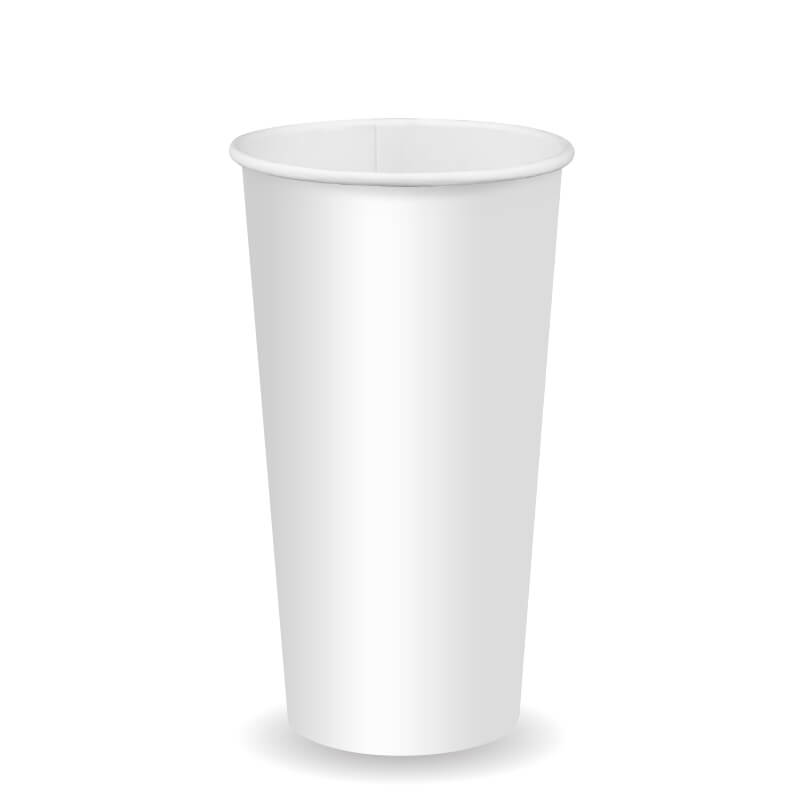 600ml / 20oz (90mm) White Cold Paper BioCup