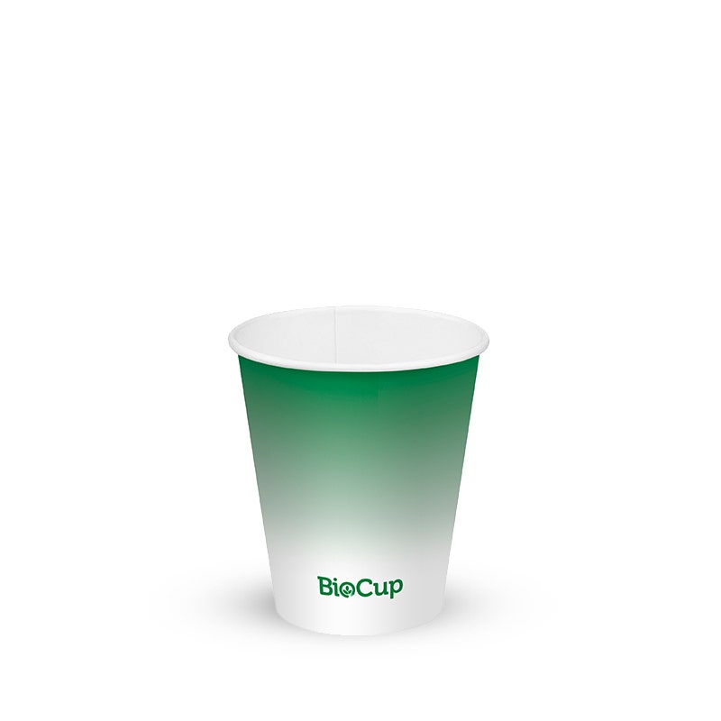 200ml / 6oz (80mm) Green Cold Paper BioCup 1