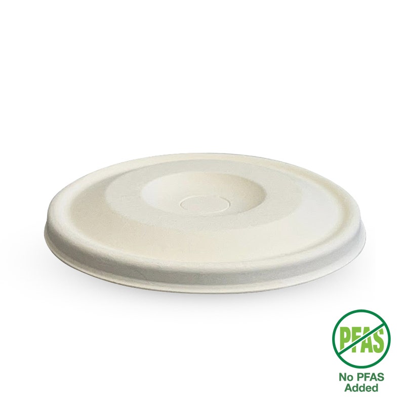 90mm Plant Fibre Flat Cold Paper BioCup Lid 1