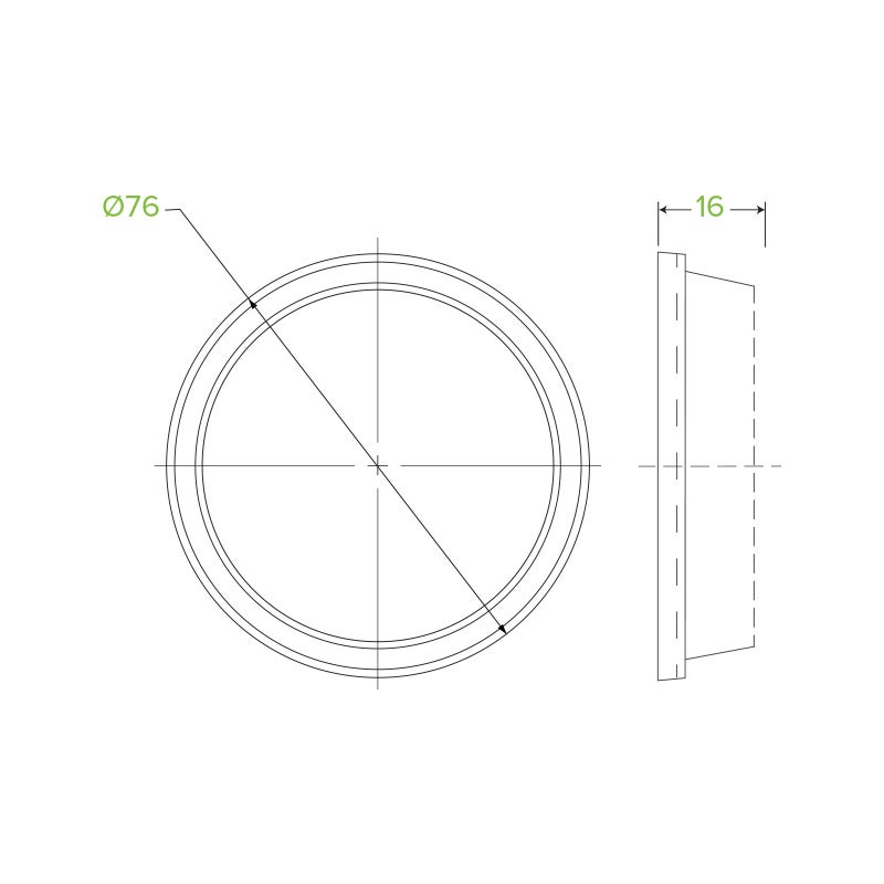 60-280ml Dome No Hole Clear BioCup Lid 2