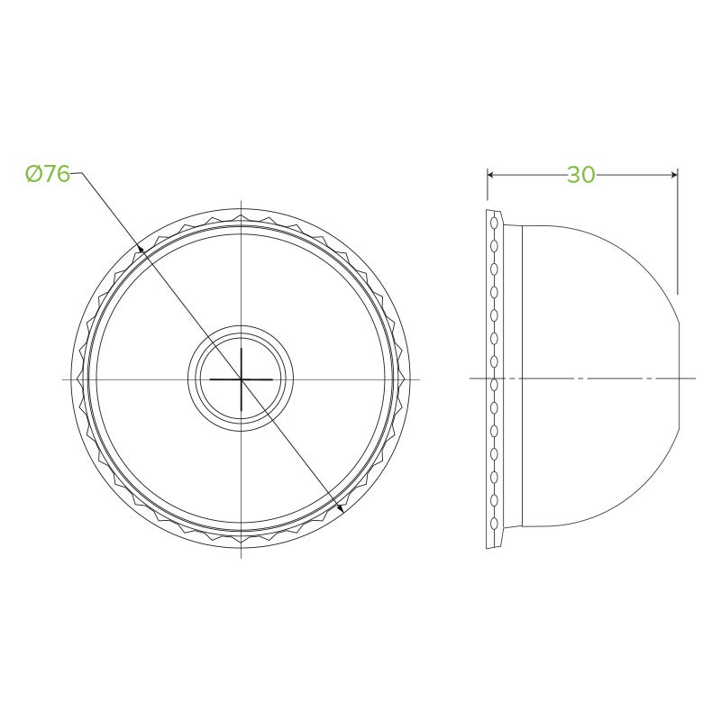 60-280ml Dome X-Slot Clear BioCup Lid 2