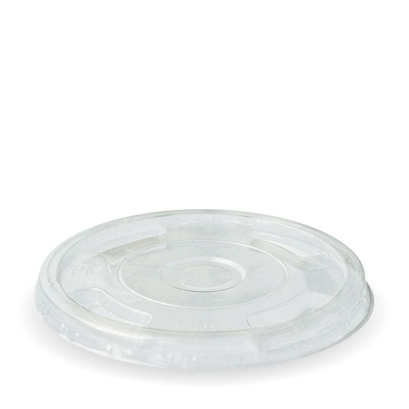 300-700ml Flat Straw Hole Clear BioCup Lid 1